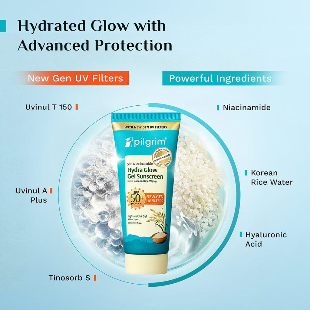 5% Niacinamide Hydra Glow Gel Sunscreen SPF 50+ PA++++
